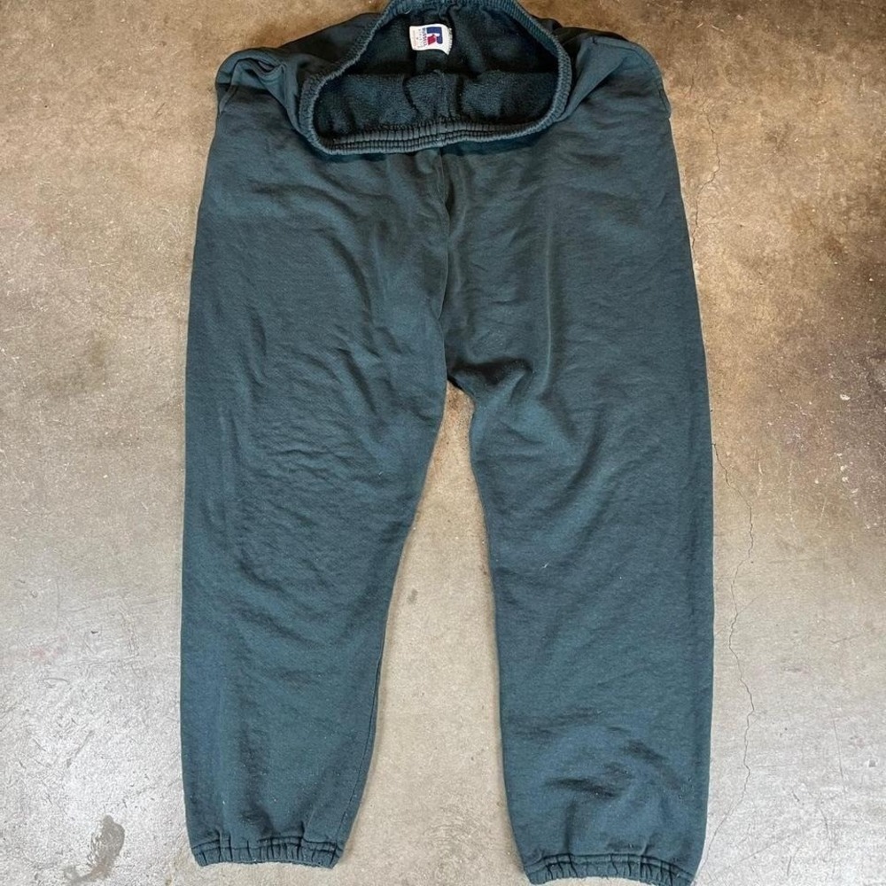 Vintage 90s Russell Athletic dark green sweatpants Men Size Medium